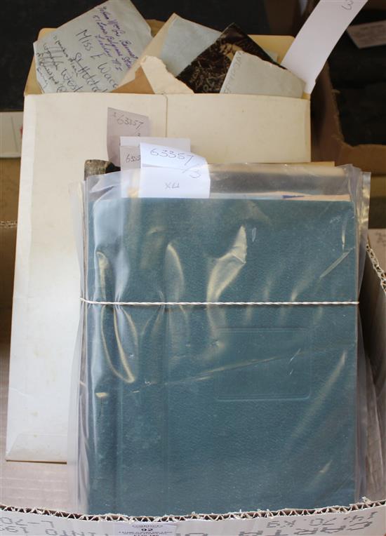 4 stamp albums and a box of loose stamps incl